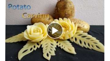 Potato Carving | carving fruits | By BÀN TAY ĐEN #carving #watermelon