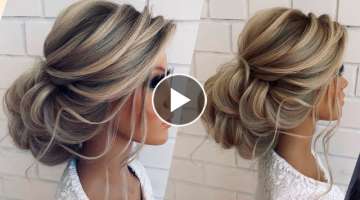 Низкий пучок из локонов | Wedding hairstyle tutorial