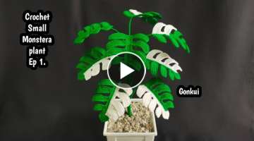 Crochet plant |Crochet Small Monstera plant Ep 1. #crochetflower #crochet #tutorial #diy
