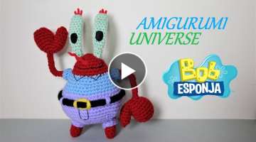 SEÑOR CANGREJO! (Bob Esponja) Tutorial muñeco de ganchillo de Amigurumi Universe.