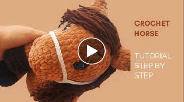 Crochet horse tutorial STEP by STEP / head